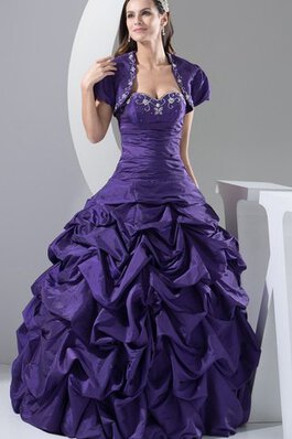 Abito Quinceanera con Ricamo con Stropicciato Cuore Ball Gown