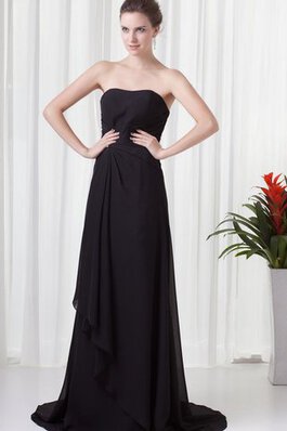 Robe de soirée long avec chiffon de bustier avec fronce