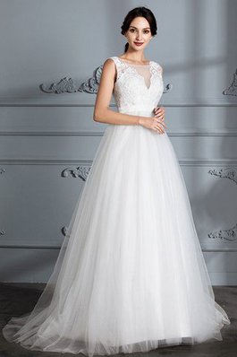 Robe de mariée elégant textile en tulle ligne a a plage v encolure