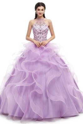 Moderno Vestido de Quinceañeras de Abalorio de Exquisito de Cristal