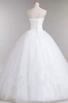 Duchesse-Linie rückenfreies Spitze natürliche Taile Ärmellos Brautkleid aus Tüll