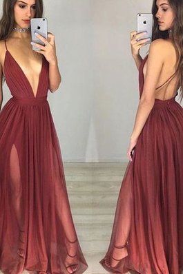 Vestido de Noche de Corte-A de Corte princesa de Sin mangas de Natural