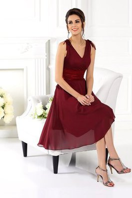 Robe demoiselle d'honneur naturel manche nulle de princesse avec zip avec chiffon