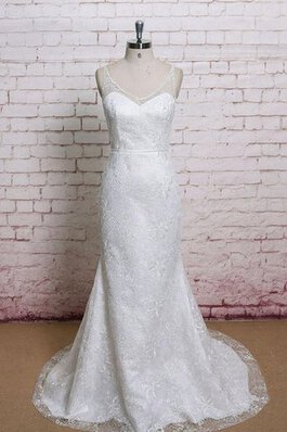 Vintage Ärmelloses Halle bodenlanges langes Brautkleid mit V-Ausschnitt