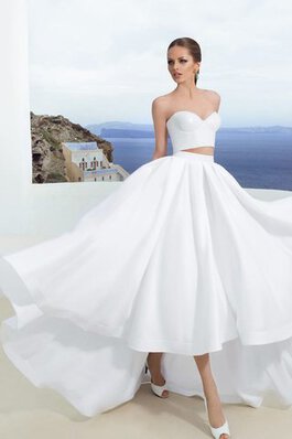 A-Line plissiertes natürliche Taile stilvolles langes Brautkleid mit Drapierung