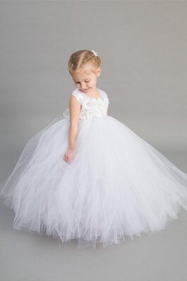 Abito da Cerimonia Bambini Cappellino alta vita con Fusciacca A Terra Ball Gown con Seghettato