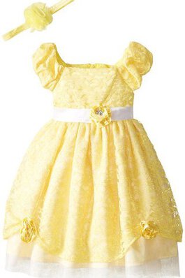 Robe de cortège enfant courte ligne a avec fleurs encolure en carré avec manche courte