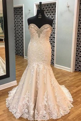 Robe de mariée voyant en dentelle decoration en fleur longue naturel