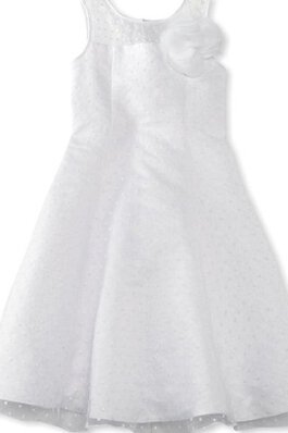 Robe de cortège enfant plissage avec zip de tour de ceinture empire ligne a en taffetas