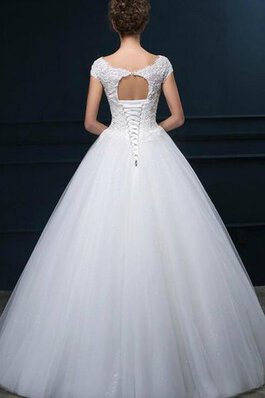 Abito da Sposa V-Scollo Senza Maniche A-Line in pizzo con paillette Allacciato