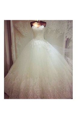 Robe de mariée luxueux textile en tulle appliques fermeutre eclair de col en cœur