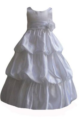 Robe de cortège enfant avec sans manches avec fleurs de lotus textile taffetas ligne a