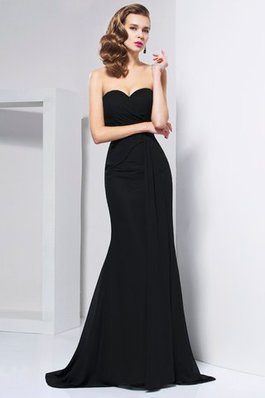 Robe de soirée longue de sirène avec zip avec chiffon avec sans manches