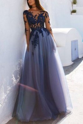 Vestido de Noche de Corte princesa de Escote redondo de Bonita de Hasta el suelo