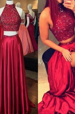 A Linie Taft Prinzessin Sittsames Ballkleid aus Paillette