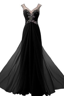 Robe de bal distinguee classique v encolure fermeutre eclair en chiffon