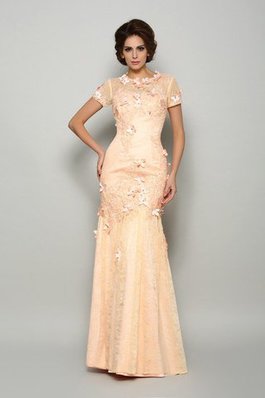 Robe mère de mariée naturel longue col u profond appliques de sirène