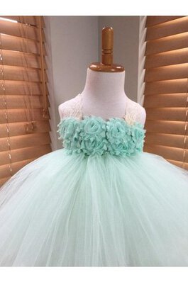 Vestido de Floristas de Corte Evasé de Plisado de Hasta el suelo de Flores de Lazos