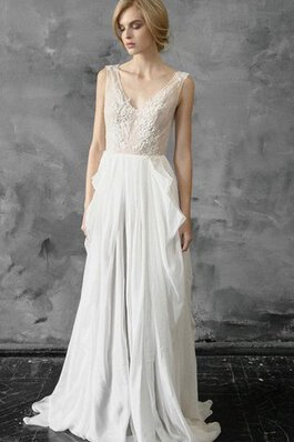 Robe de mariée informel distinguee appliques ruchés longs en dentelle