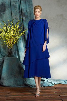 Boot-Ausschnitt Prinzessin Ärmelloses Knielanges Wadenlanges Brautmutterkleid