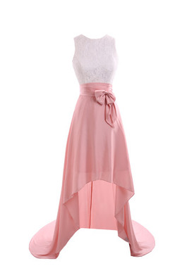 Robe de cocktail romantique naturel facile de traîne moyenne en satin élastique