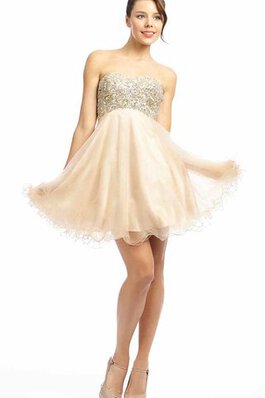 Abito Laurea in Tulle sexy Cuore Cerniera con Increspature Moderno