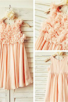 Robe de cortège enfant naturel bandouliere spaghetti de princesse ruché en chiffon