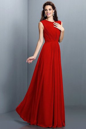 Prinzessin A Linie Plissiertes Normale Taille Brautjungfernkleid mit Drapierung - Bild 23
