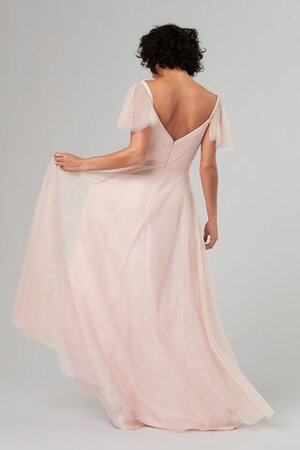 Tüll Glamourös Satin Festliches Sittsames Brautjungfernkleid - Bild 2