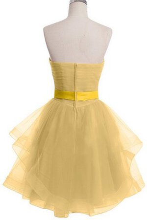 Robe fête de la rentrée naturel plissage avec gradins en tulle a-ligne - Photo 3