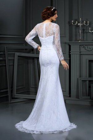 Robe de mariée elégant classique naturel avec manche longue en forme - Photo 2