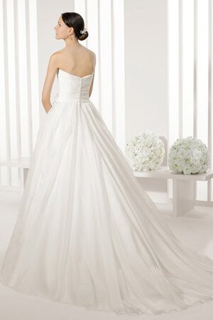 Robe de mariée luxueux formelle textile taffetas de traîne courte avec zip - Photo 2