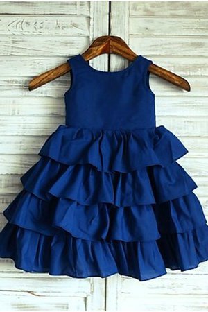 Abito da Cerimonia Bambini con Fiore Naturale Tondo A-Line con Seghettato - Foto 1