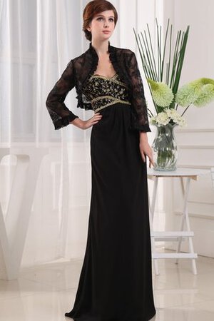 Perlenbesetztes enganliegendes luxus langes Abendkleid mit Applike - Bild 1