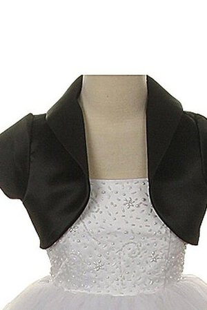 Ärmellos Tüll A-Line Blumenmädchenkleid mit Rücken Schnürung mit Pailletten - Bild 1