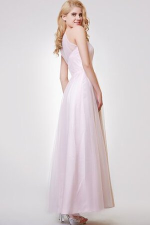 Plissiertes A-Line Nackenband schick Elegantes Brautjungfernkleid mit Reißverschluss - Bild 4