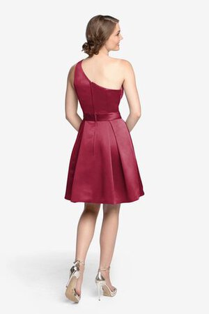 Plissiertes Ein Schulter mini Brautjungfernkleid - Bild 15