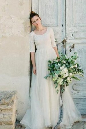 Reißverschluss plissiertes Tüll modisches extravagantes Brautkleid mit Rüschen - Bild 5