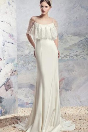 Abito da Sposa con Piega con Seghettato A Terra in Pizzo Sirena con Festone - Foto 1