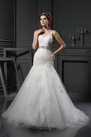Schaufel-Ausschnitt Ewiges Enganliegendes Gericht Schleppe Sittsames Brautkleid - Bild 1