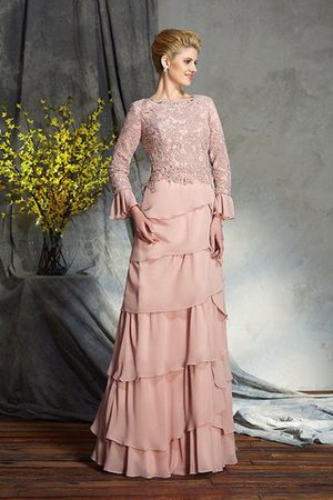 Robe mère de mariée longue encolure ronde avec zip avec chiffon maillot - Photo 3