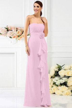 Robe demoiselle d'honneur longue manche nulle avec chiffon avec zip de fourreau - Photo 22