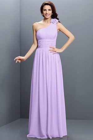 Prinzessin One Schulter Reißverschluss Bodenlanges Sittsames Brautjungfernkleid - Bild 19