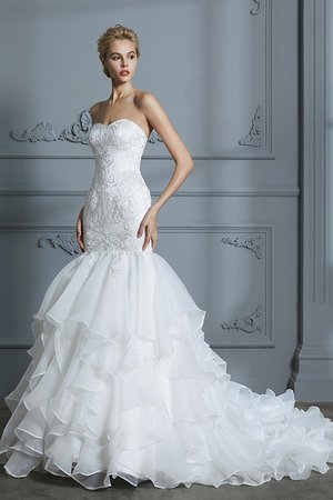 Abito da sposa moda a chiesa squisito convenzionale senza maniche con bottone - Foto 6