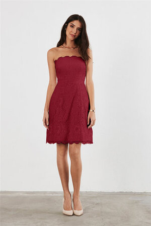 Romántico Vestido de Dama de Honor de Hasta la Rodilla de Brillante de Corto - Foto 1