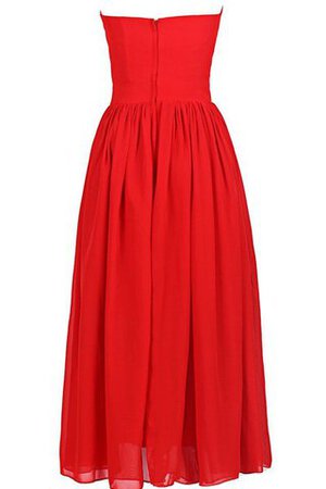 Herz-Ausschnitt Ärmelloses a linie Elegantes wadenlanges Brautjungfernkleid - Bild 4