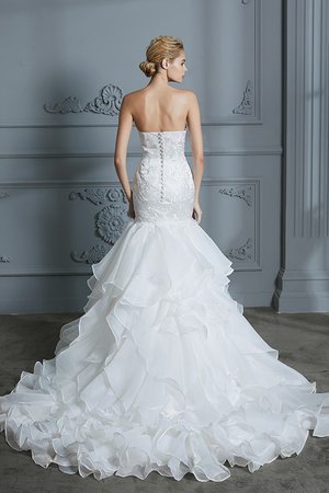 Abito da sposa moda a chiesa squisito convenzionale senza maniche con bottone - Foto 2