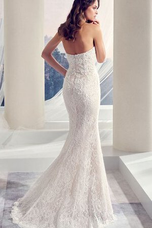 Robe de mariée romantique avec sans manches de traîne courte avec perle de sirène - Photo 2