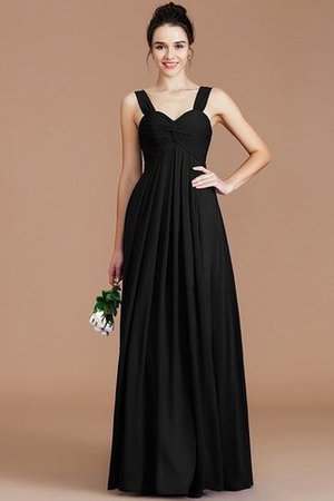 Robe demoiselle d'honneur naturel en chiffon de col en cœur jusqu'au sol d'empire - Photo 8