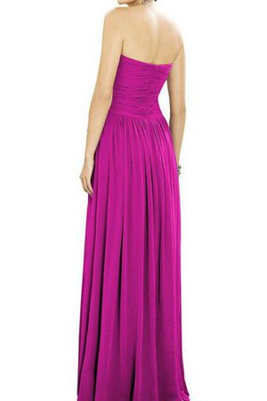 Chiffon A-Line Herz-Ausschnitt bodenlanges Brautjungfernkleid mit kreuz - Bild 2